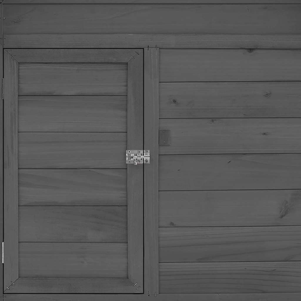 Poulailler Gris et blanc 150x96x110 cm Bois de sapin massif