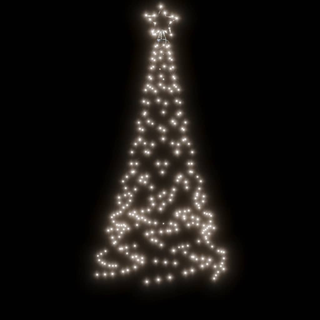 Sapin de Noël avec piquet Blanc froid 200 LED 180 cm