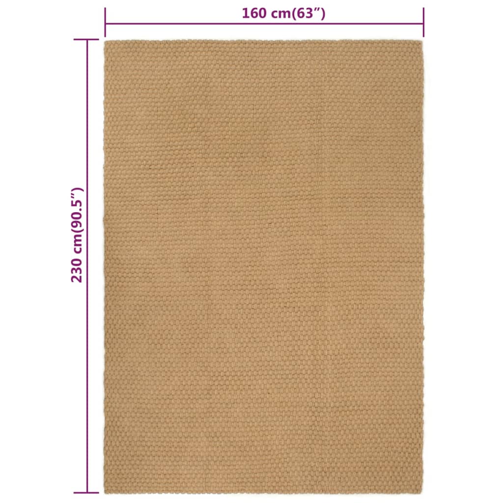 Tapis rectangulaire Naturel 160x230 cm Jute