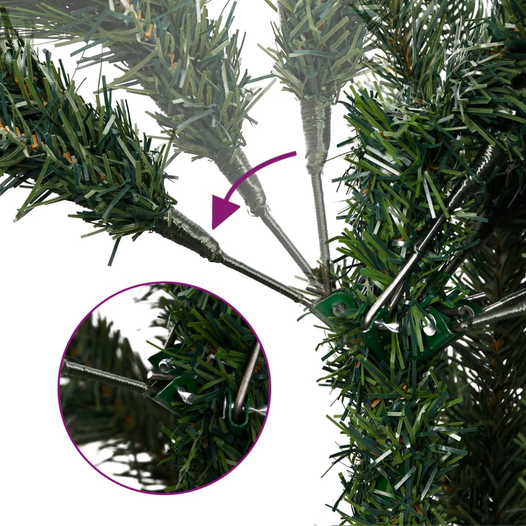 Sapin de Noël artificiel à charnières avec neige floquée 210 cm