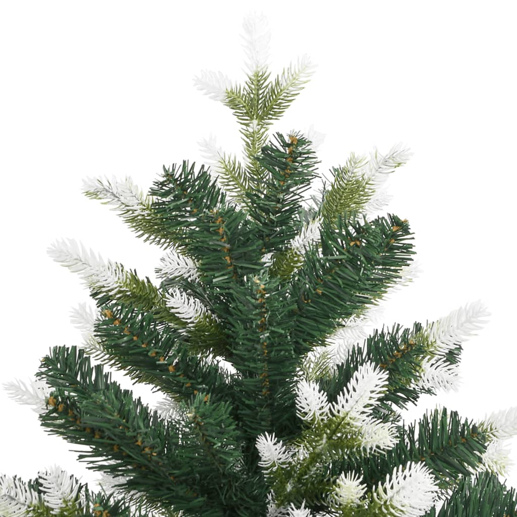Sapin de Noël artificiel à charnières avec neige floquée 210 cm