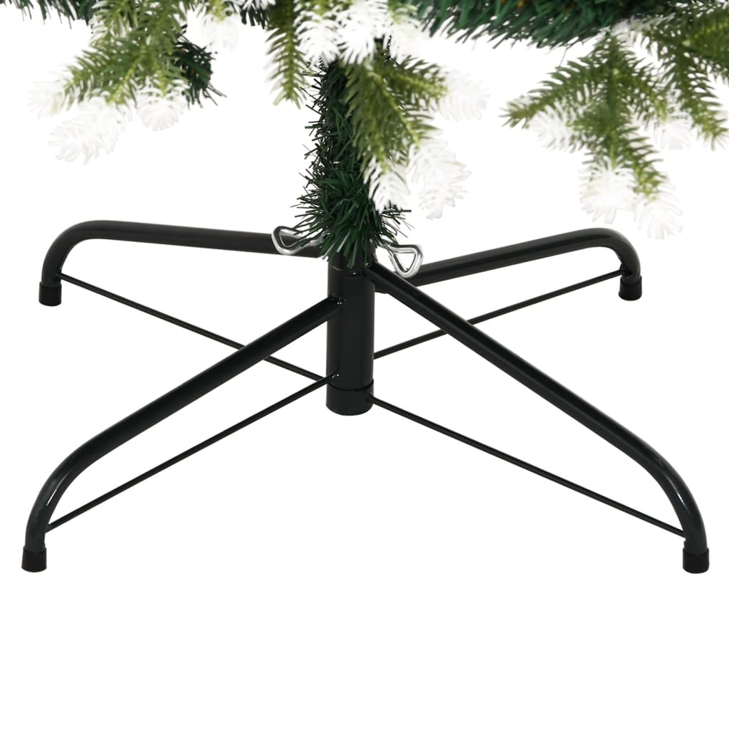 Sapin de Noël artificiel à charnières avec neige floquée 210 cm
