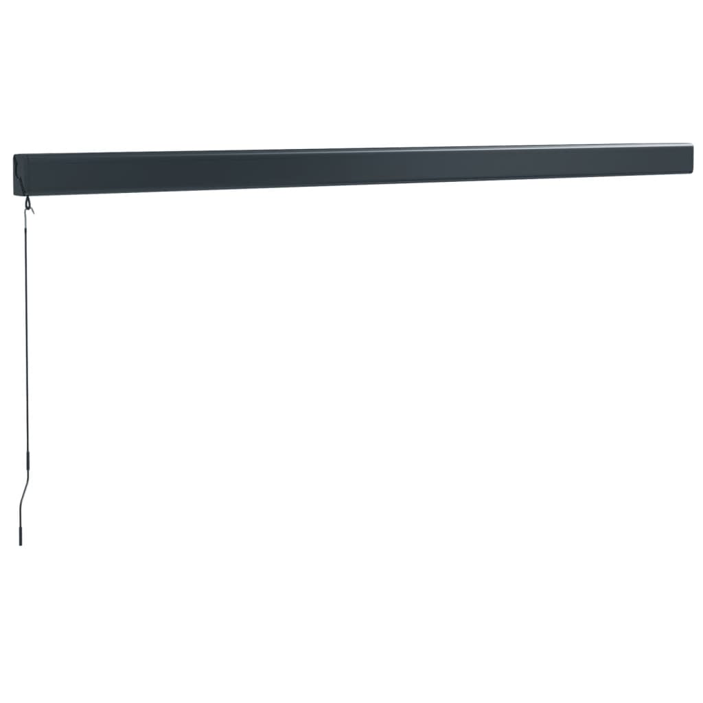 Auvent rétractable orange et marron 4x3 m tissu et aluminium