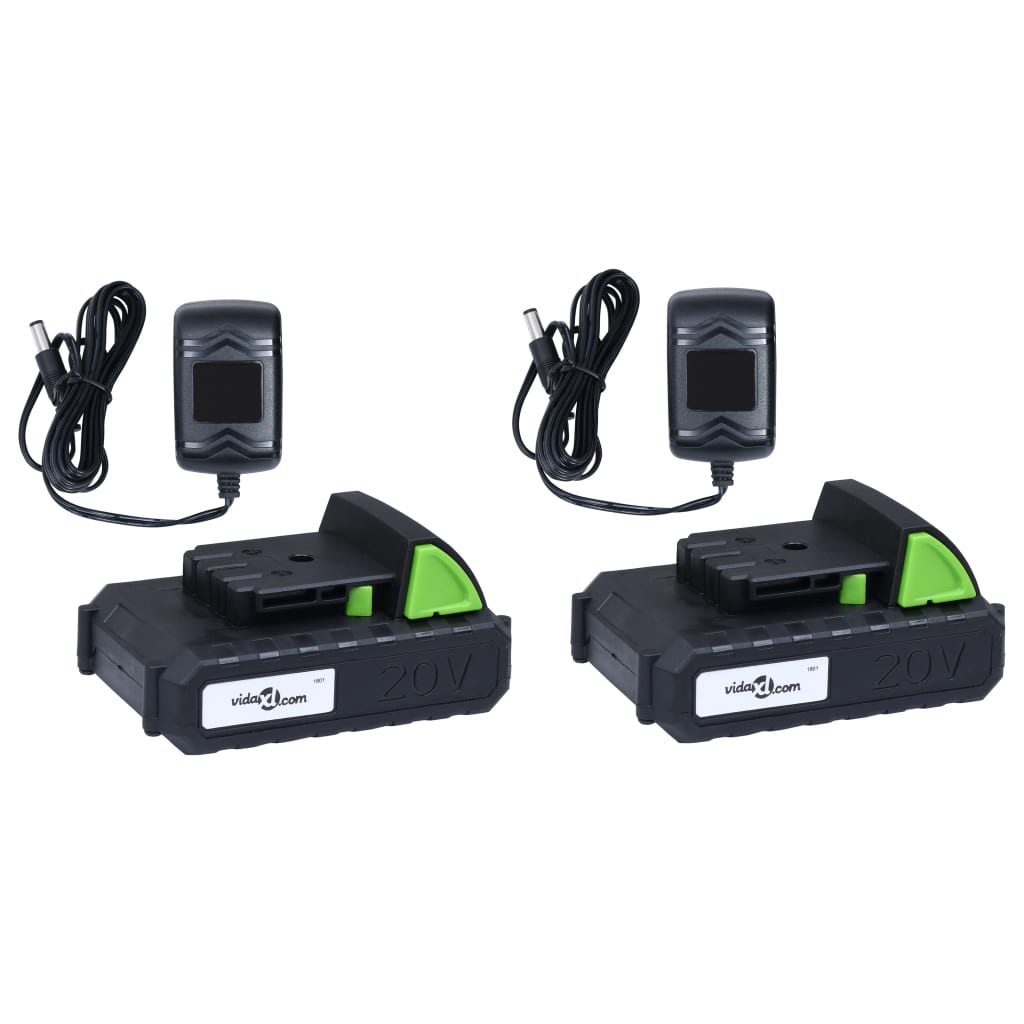 Set outils électriques jardin sans fil 3pcs chargeurs/batteries