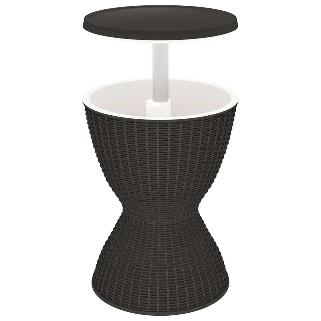 Table à glacière 3 en 1 noir polypropylène