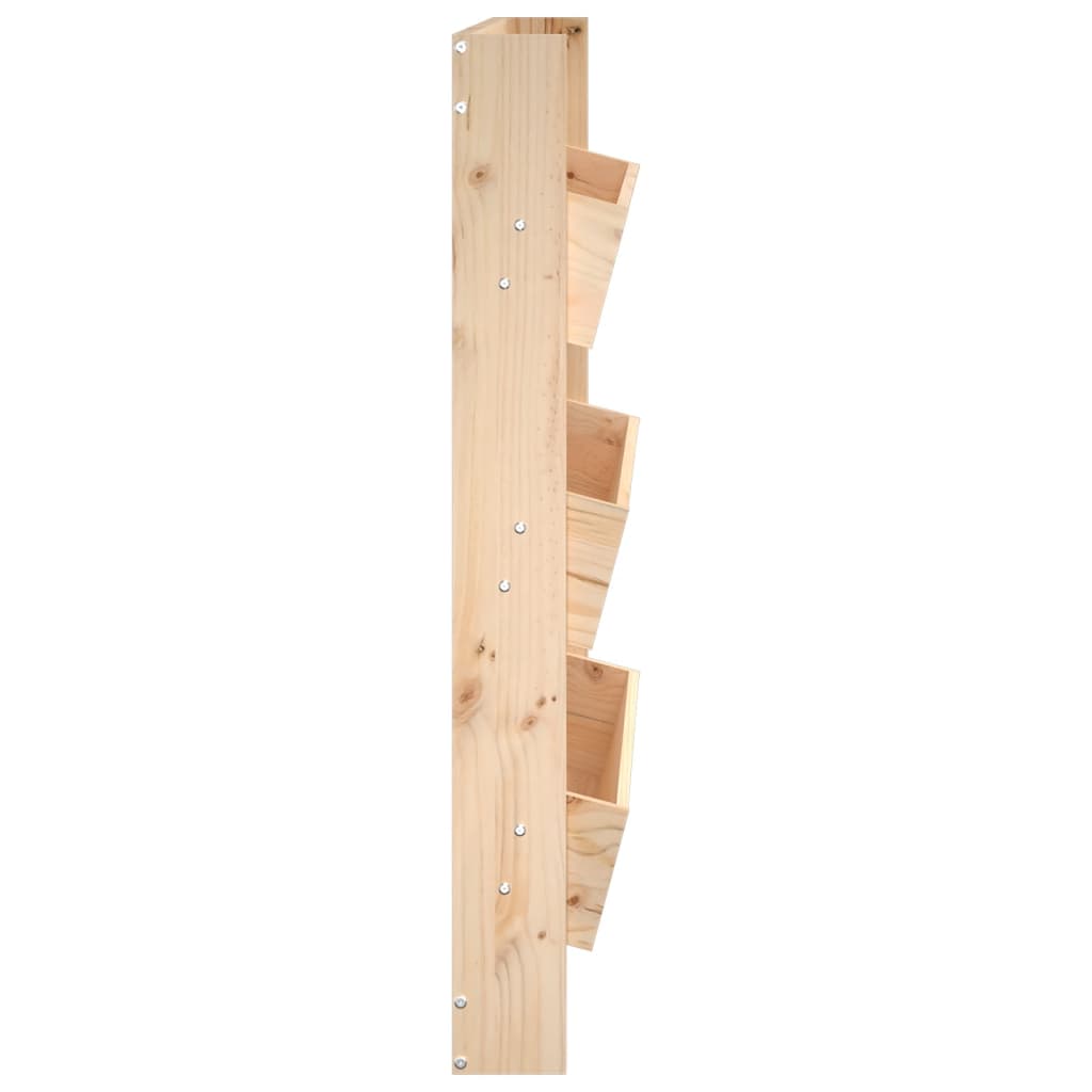 Jardinière murale 3 niveaux 60x18,5x110 cm bois de pin massif