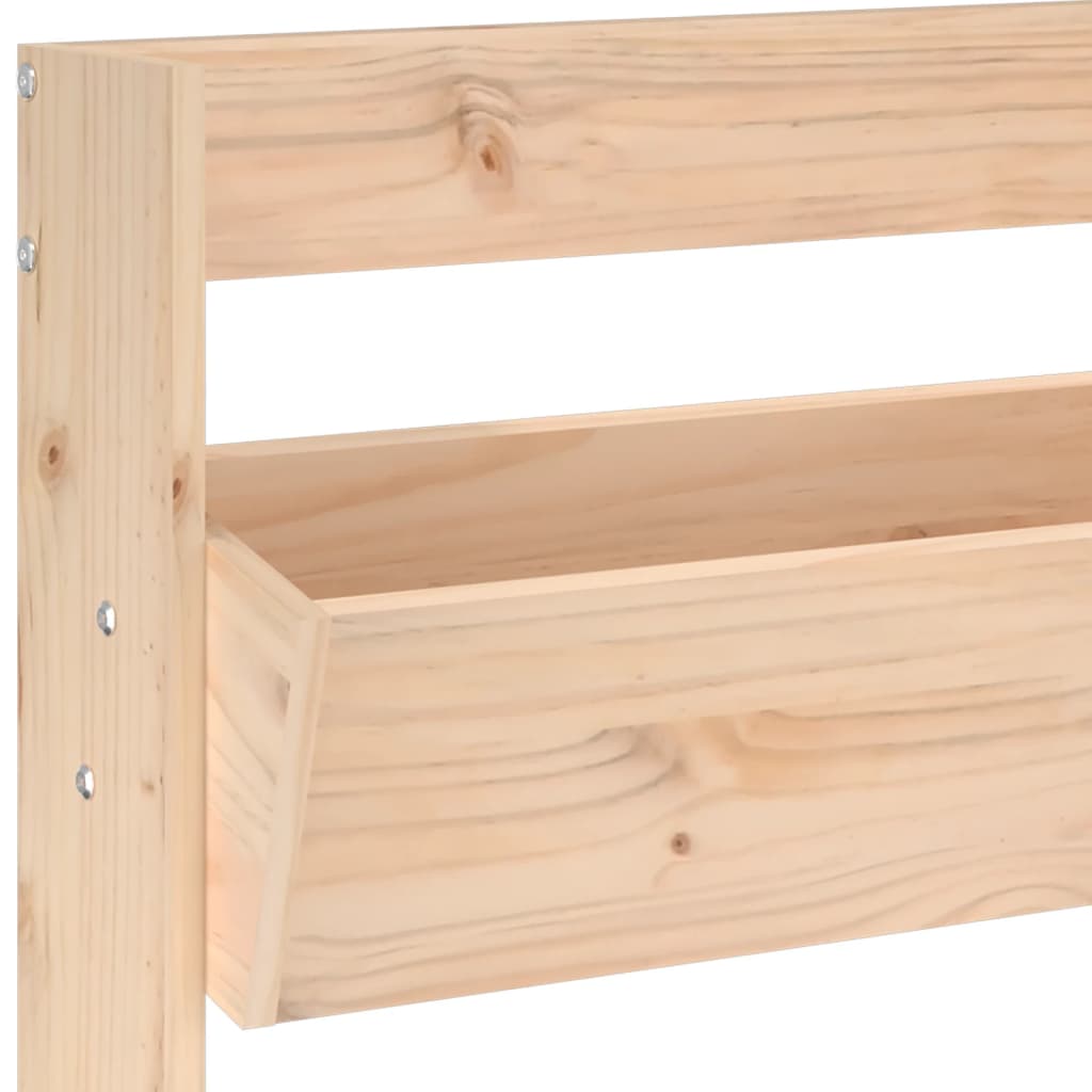Jardinière murale 3 niveaux 60x18,5x110 cm bois de pin massif