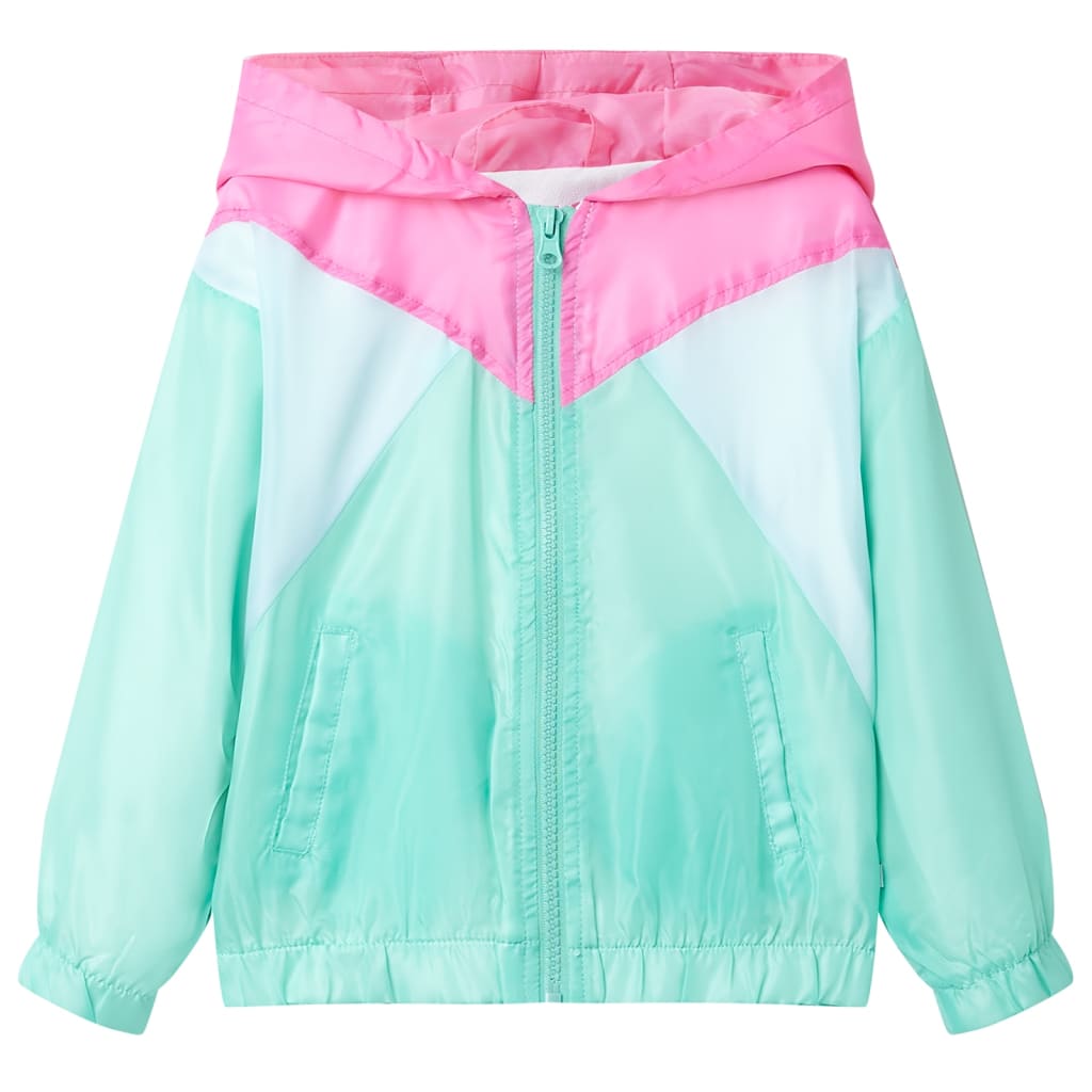 Veste à capuche avec fermeture éclair pour enfants multicolore 116