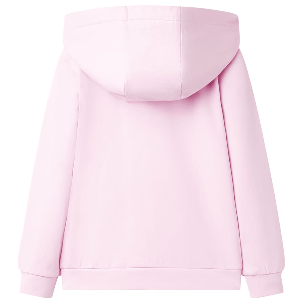 Sweat à capuche pour enfants rose clair 116