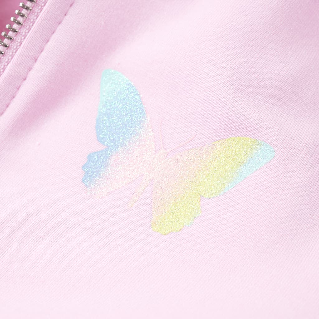 Sweat à capuche pour enfants rose clair 116
