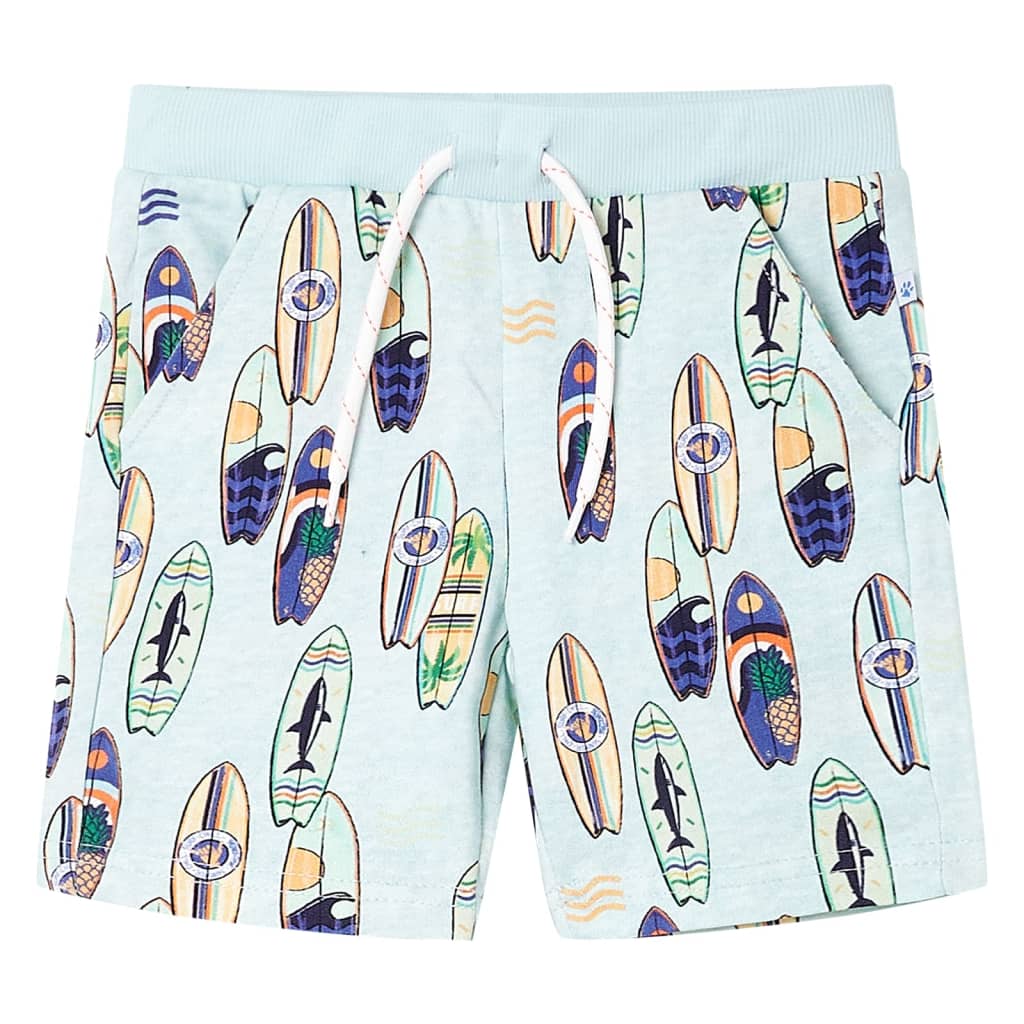 Short pour enfants à cordon de serrage mélange bleu pâle 140