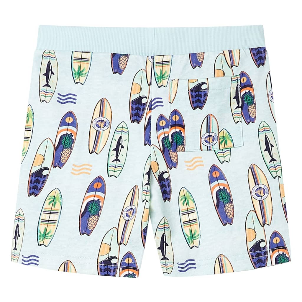 Short pour enfants à cordon de serrage mélange bleu pâle 140