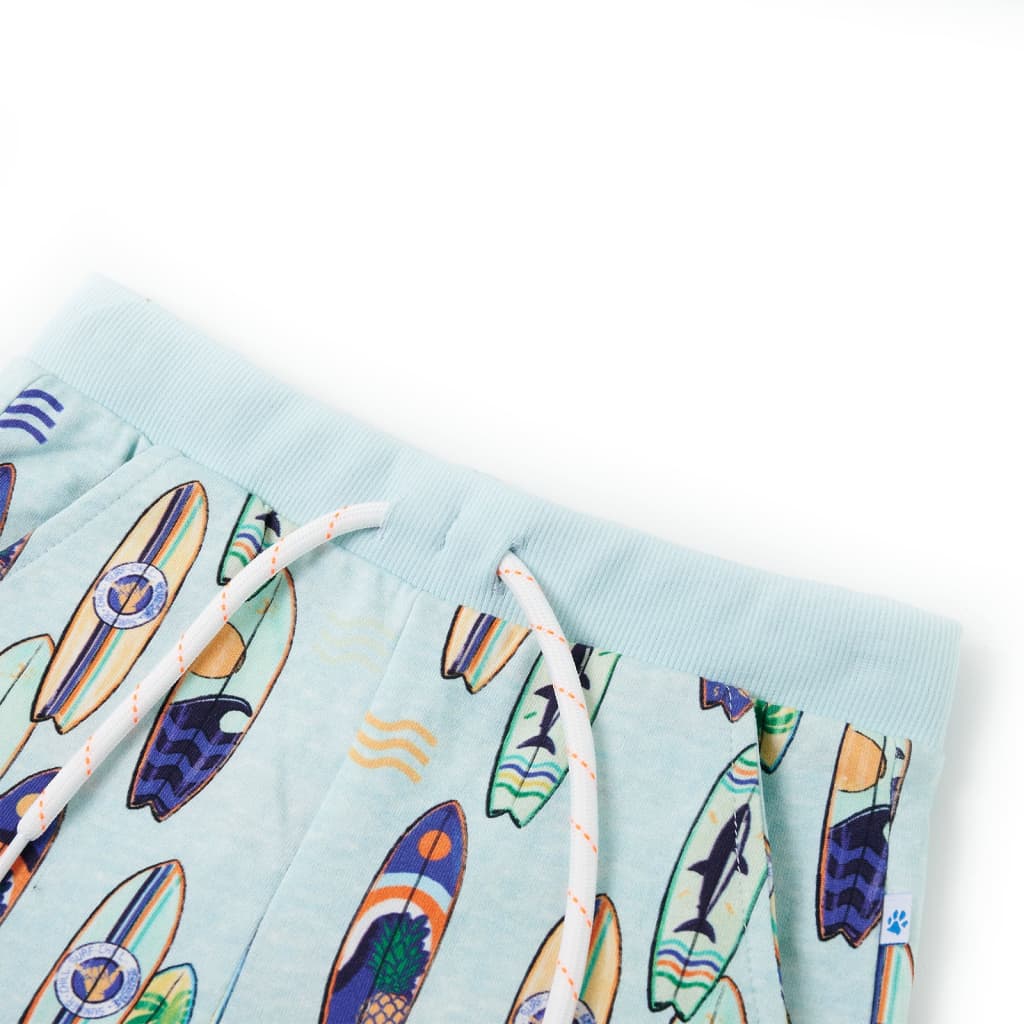 Short pour enfants à cordon de serrage mélange bleu pâle 140