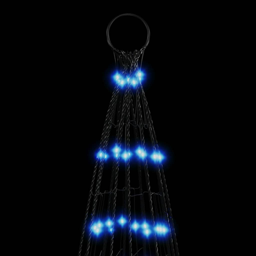 Sapin de Noël à LED sur mât de drapeau 1534 LED bleu 500 cm