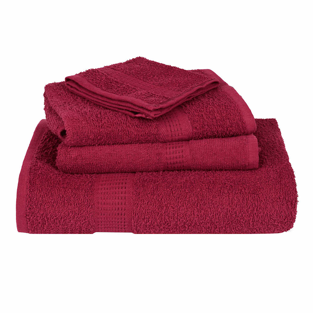 Essuie-mains 10 pcs bordeaux 50x100 cm 360 g/m² 100% coton