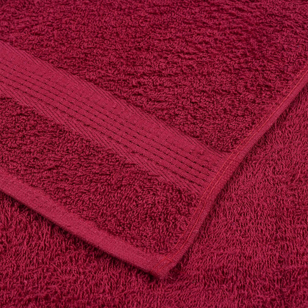 Essuie-mains 10 pcs bordeaux 50x100 cm 360 g/m² 100% coton