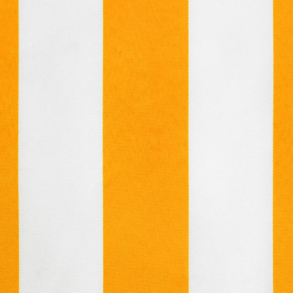 Tissu de remplacement de cantonnière d’auvent jaune blanc 6 m