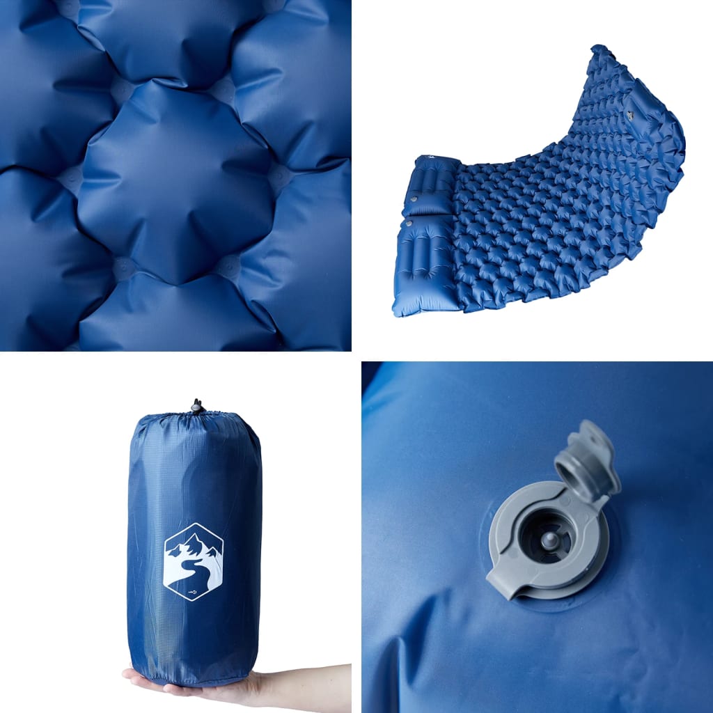 Matelas de camping autogonflant avec oreillers 2 personnes