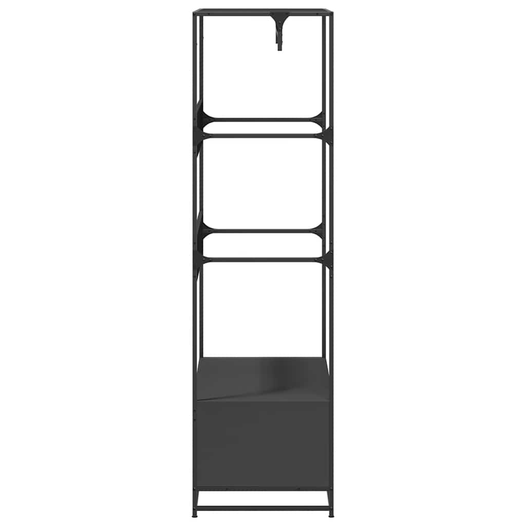 Armoire noir 90x50x180 cm bois d’ingénierie