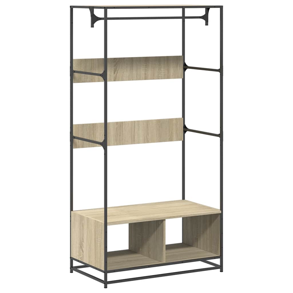 Armoire chêne sonoma 90x50x180 cm bois d'ingénierie
