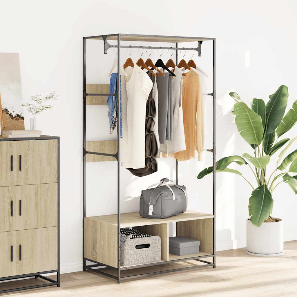 Armoire chêne sonoma 90x50x180 cm bois d'ingénierie