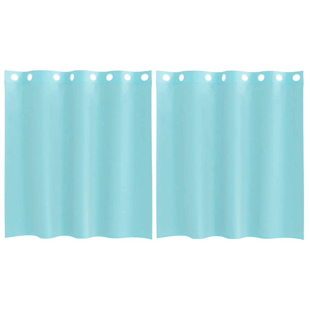Rideaux en voile avec œillets 2 pcs turquoise