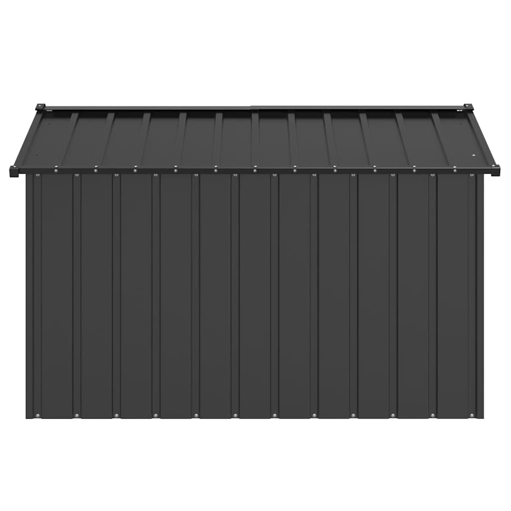 Niche pour chien avec toit noir 113x153x101 cm acier galvanisé