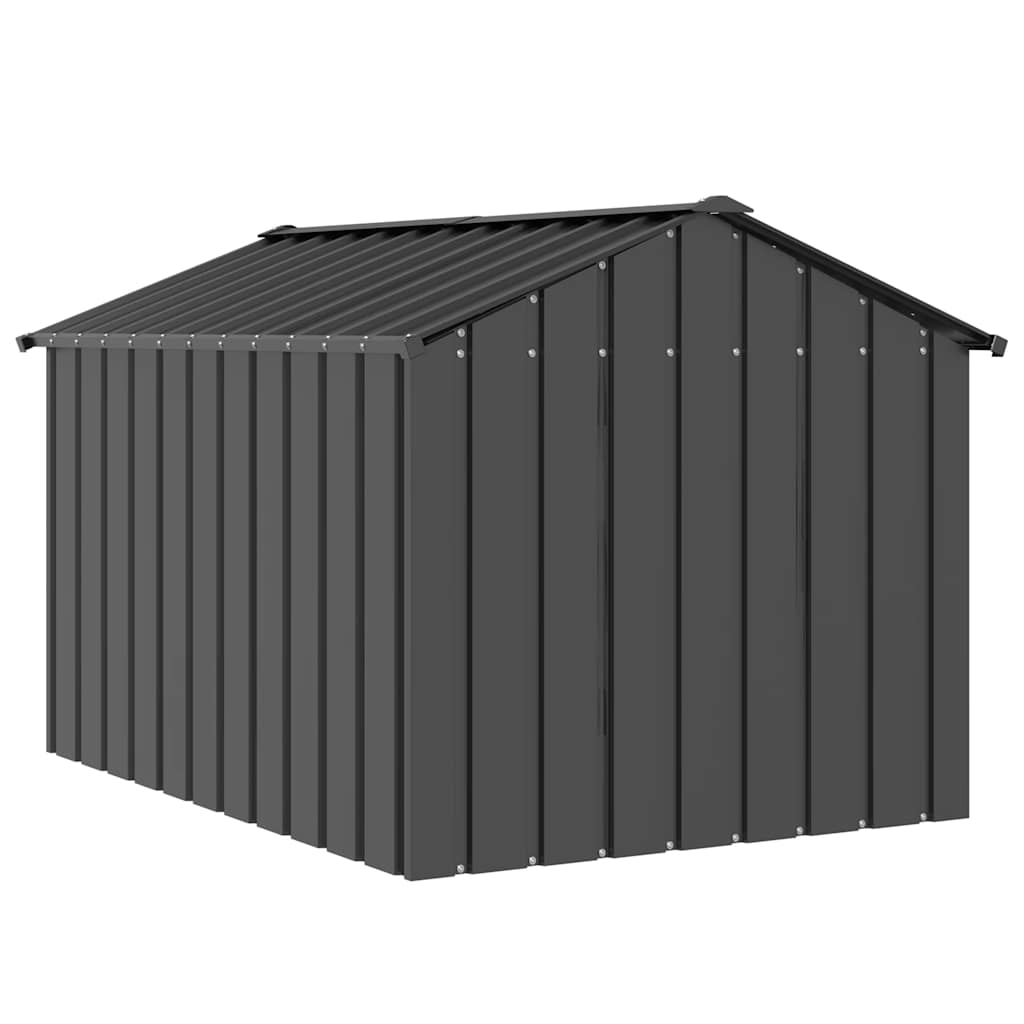 Niche pour chien avec toit noir 113x153x101 cm acier galvanisé