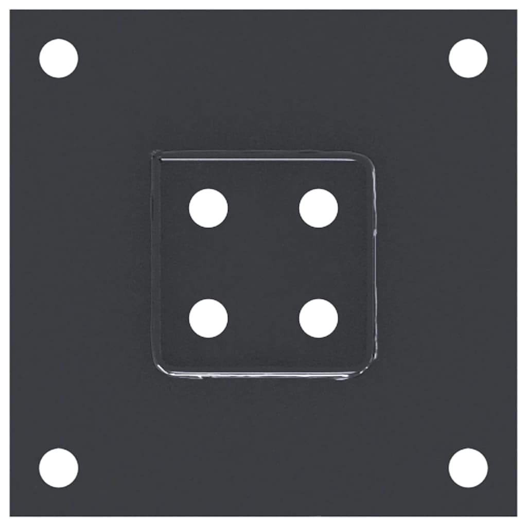 Bases de poteau carrées 4 pcs anthracite 61x61 mm