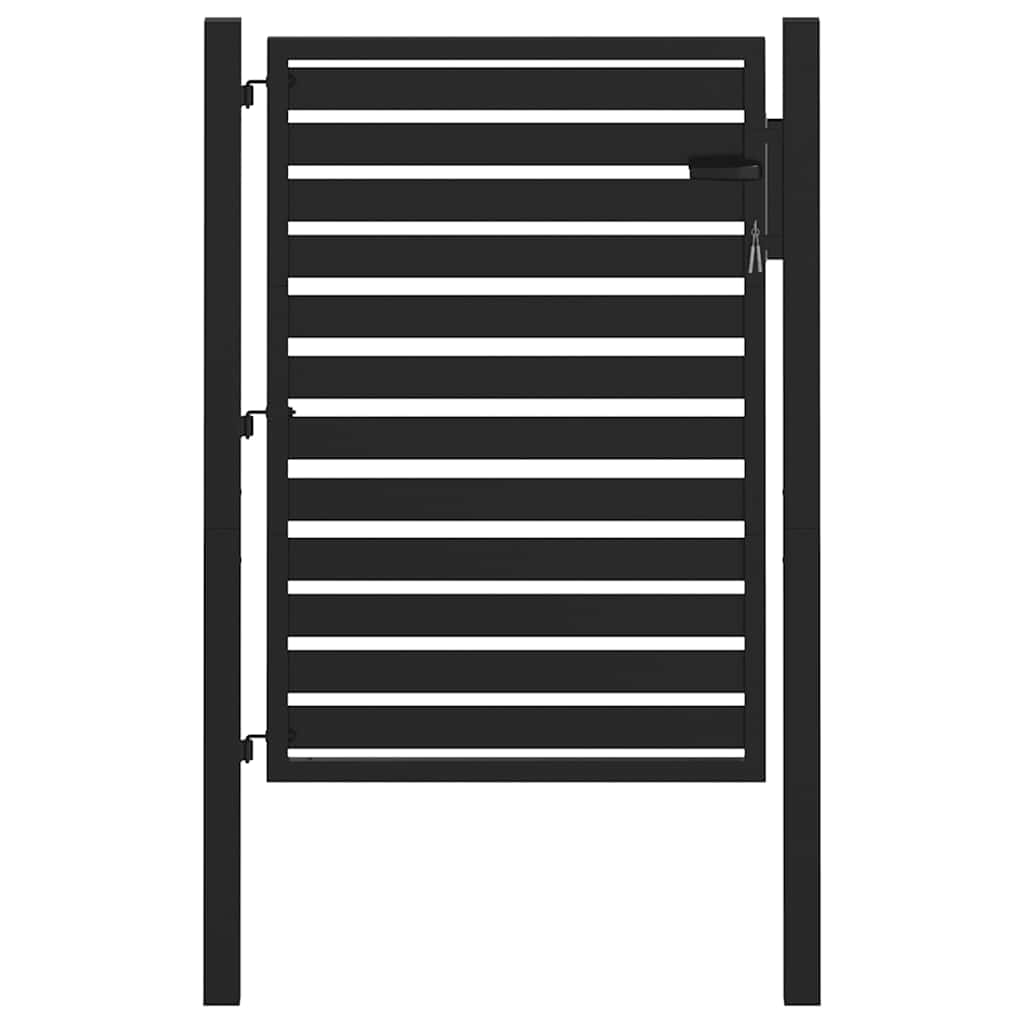 Portail de jardin verrouillable noir 100x120 cm aluminium