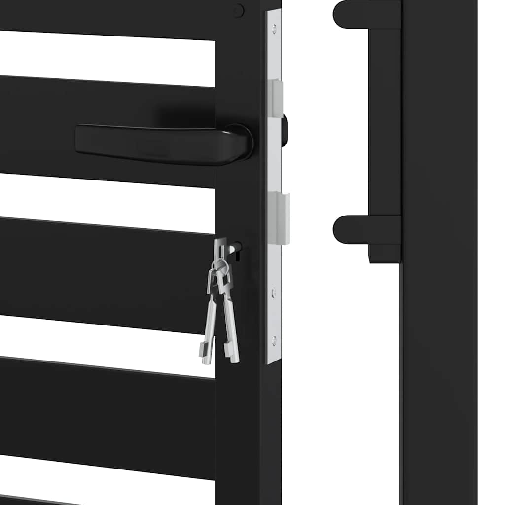 Portail de jardin verrouillable noir 100x120 cm aluminium