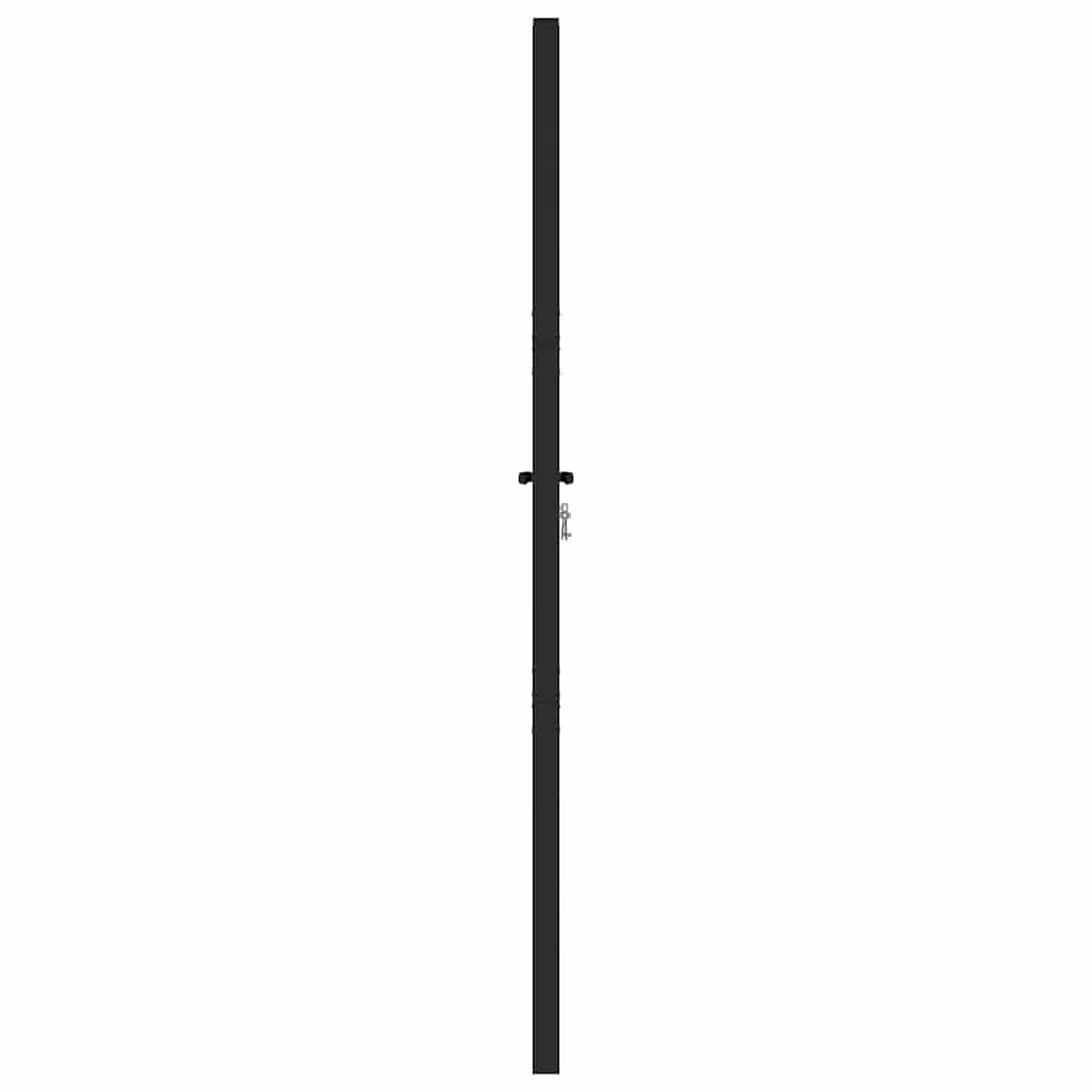 Portail de jardin verrouillable noir 100x180 cm aluminium