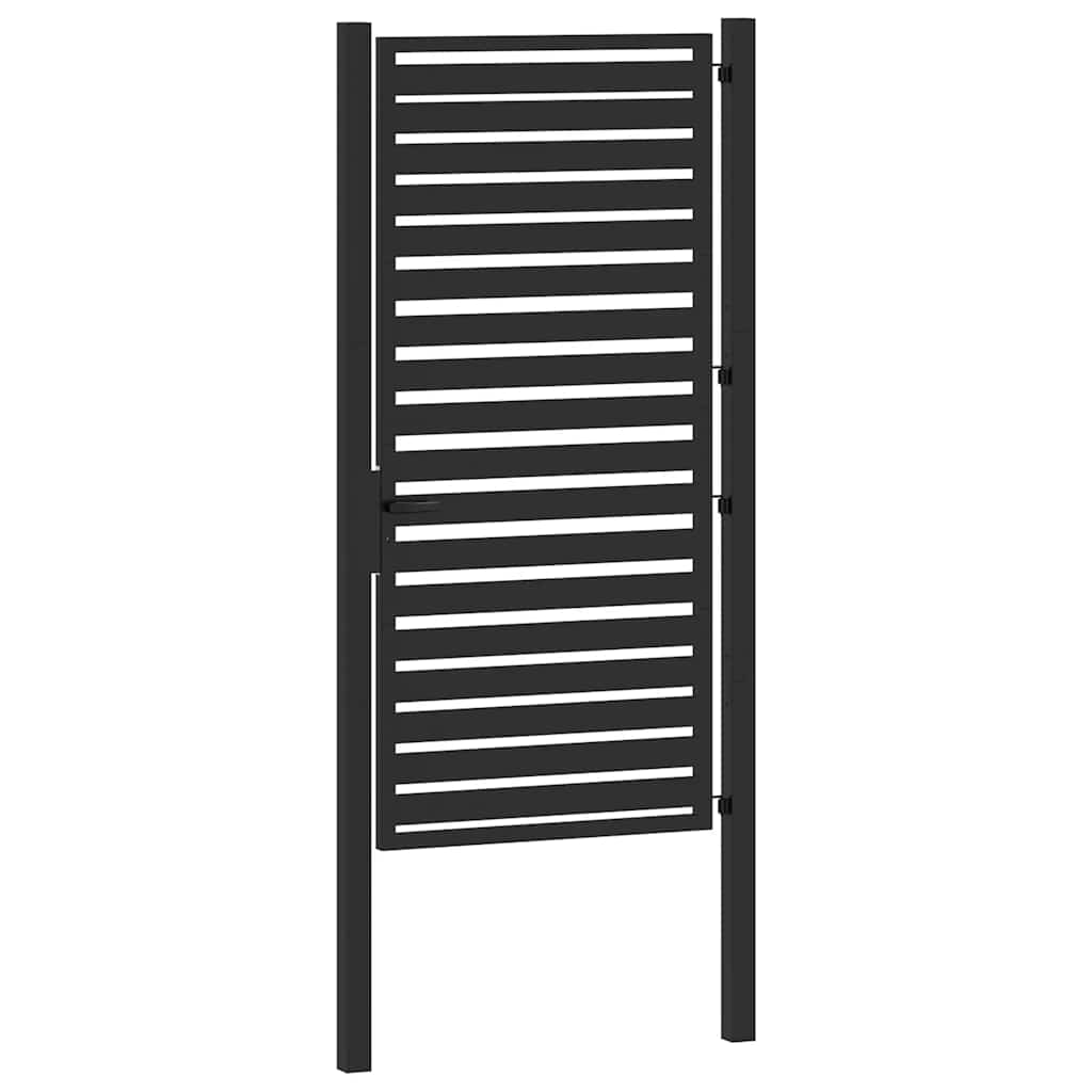Portail de jardin verrouillable noir 100x180 cm aluminium