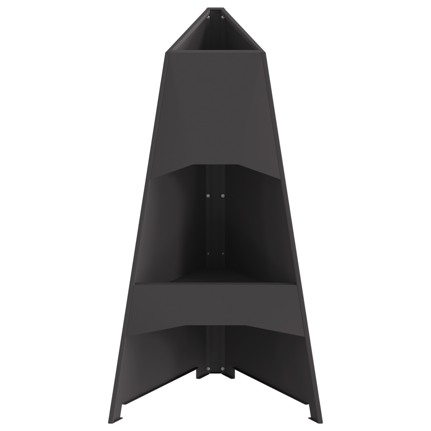 brasero pyramidal vidaXL Noir 50x45x95 cm Acier