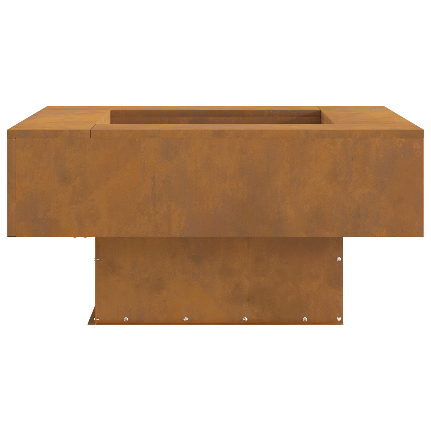 Brasero carré vidaXL 80x80x40 cm en acier résistant aux intempéries