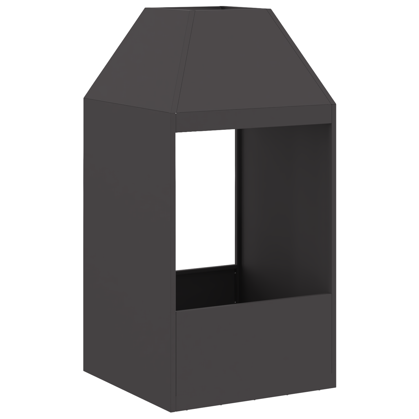 brasero vidaXL noir 50x50x100 cm en acier