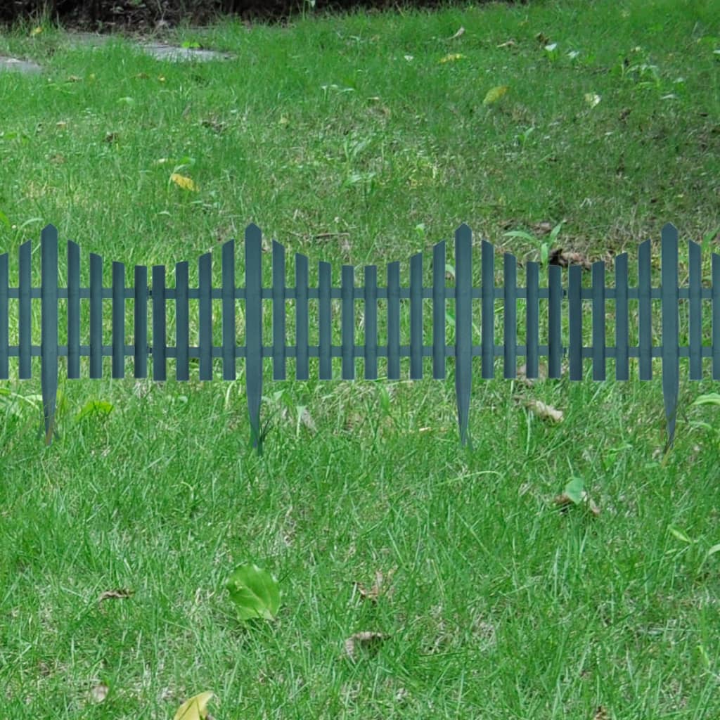 Bordures de pelouse 17 pcs 10 m Vert