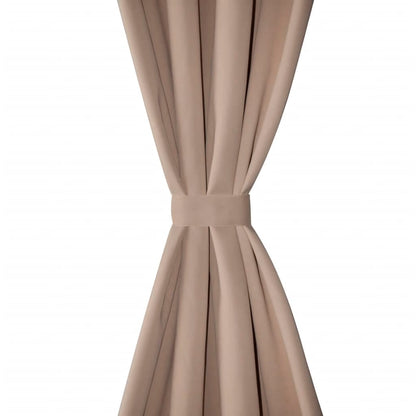 2 pcs Rideau Blackout Occultant Crème avec Œillets en métal 135x245cm