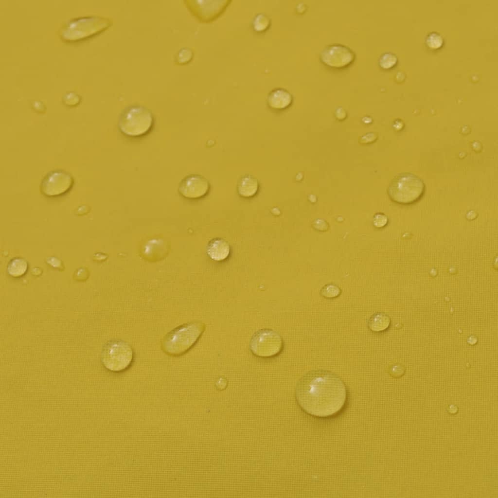 Manteau de pluie long imperméable résistant à capuche jaune L