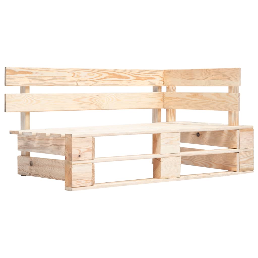 Canapé de jardin palette avec coussins sable Pinède