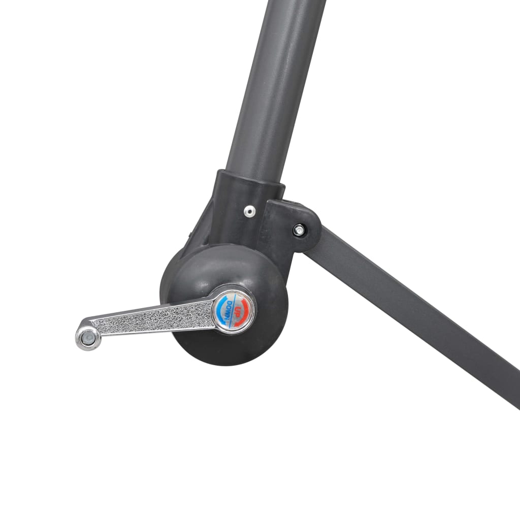 Parasol suspendu avec poteau bleu 3 m
