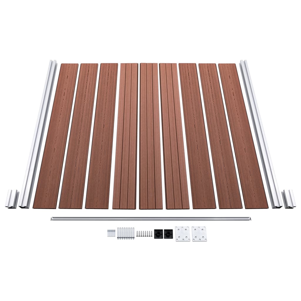 Clôture de jardin WPC 180x186 cm Marron