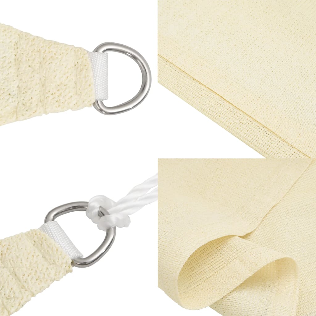 Voile d'ombrage 160 g/m² Crème 3x4x4 m PEHD