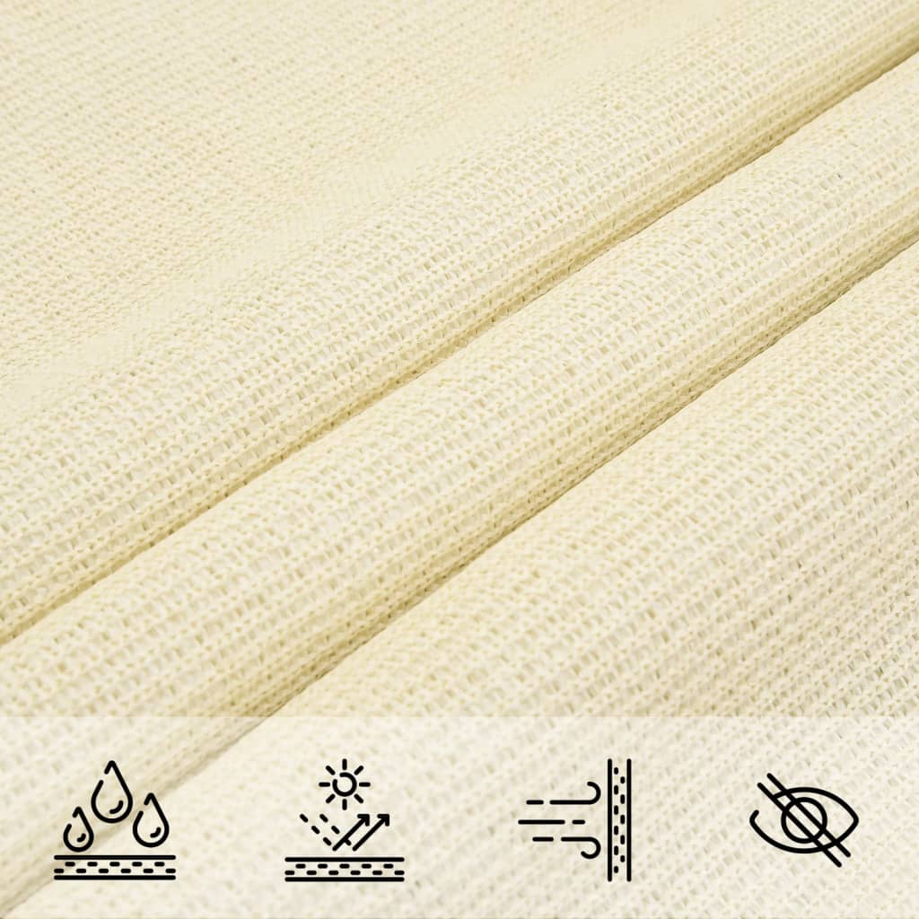 Voile d'ombrage 160 g/m² Crème 3x4x4 m PEHD