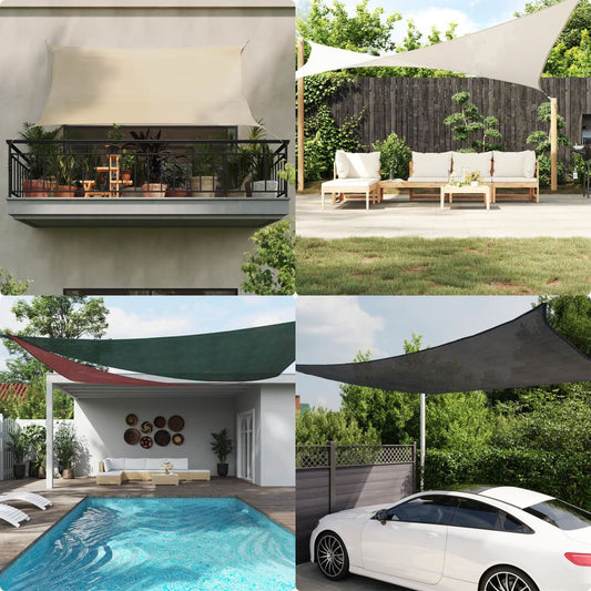 Voile d'ombrage 160 g/m² Crème 3x4x4 m PEHD