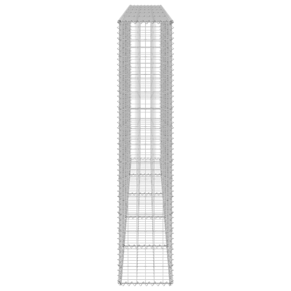vidaXL Mur en gabion avec couvercles Acier galvanisé 300x30x150 cm