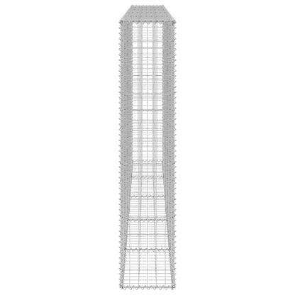 vidaXL Mur en gabion avec couvercles Acier galvanisé 300x30x150 cm
