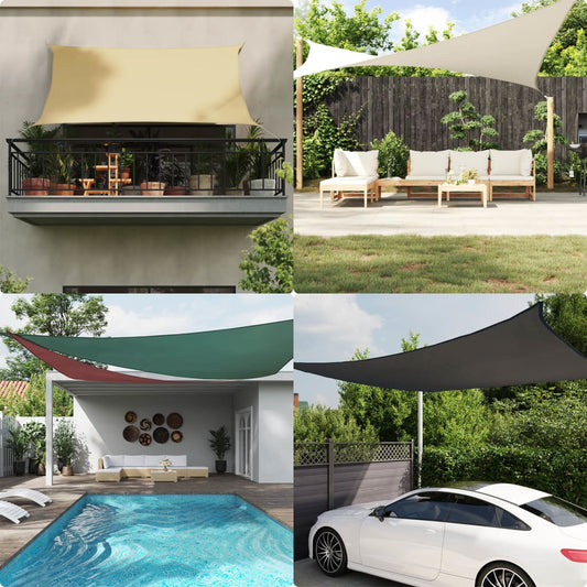 Voile de parasol tissu oxford rectangulaire 2,5x3,5 m jaune