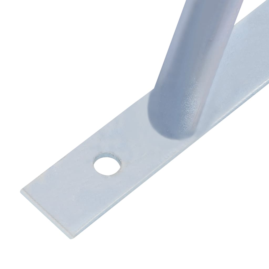 Supports pour poteau de clôture 2 pcs Acier galvanisé