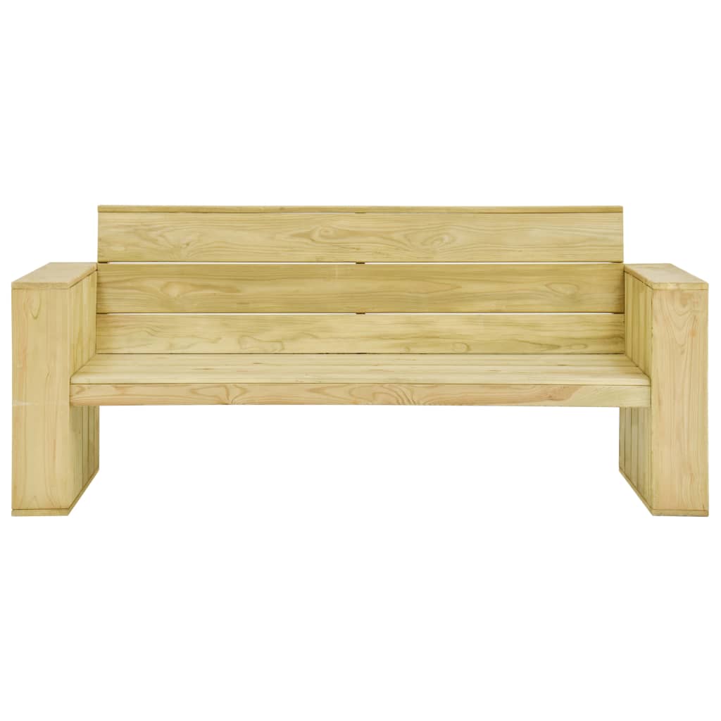 Banc de jardin avec coussins gris 179 cm Pin imprégné